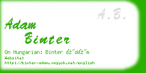 adam binter business card